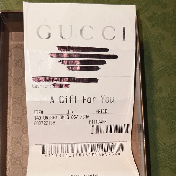 Gucci Beige and Black Key Holder Set with Orange Accent - Picture 3 of 6